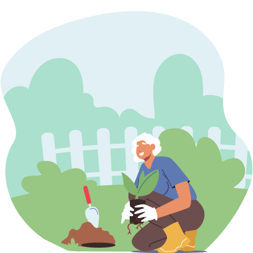 femme-senior-jardin-plantation