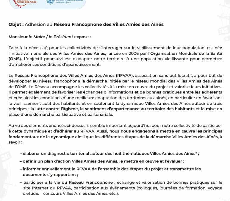 Modèle de délibération d’adhésion