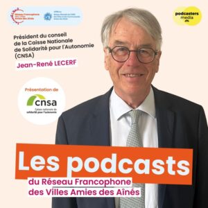 Président Jean-René LECERF lors d'une interview sur le partenariat CNSA et Villes Amies des Aînés.