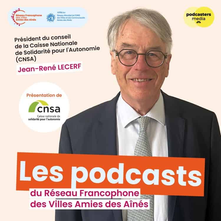 Président Jean-René LECERF lors d'une interview sur le partenariat CNSA et Villes Amies des Aînés.